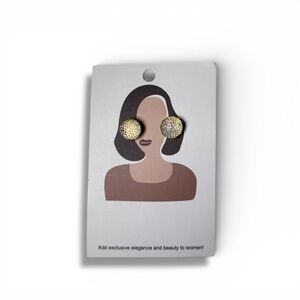 Multi-colored crystal ball stud earrings